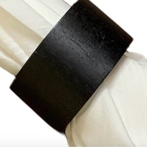 Handmade Wood Napkin Ring Set with 8 Napkin Rings